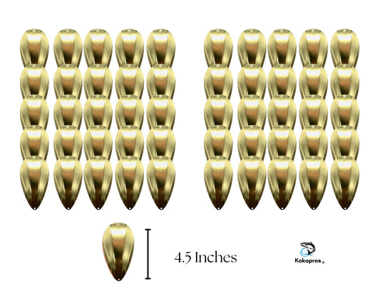 KOKOPROS ® Original JET Dodger, (GOLD,) Blanks (50PK) 4 1/2 inch