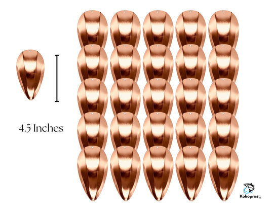 KOKOPROS® (ORIGINAL JET DODGER) - Jet Dodger Blanks Blanks 25 Pack Choose your color (Copper, Gold, Silver)