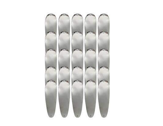 Dodger Blanks - Blank Teardrop Flashers - Silver 5 1/2 Inch- 25PK