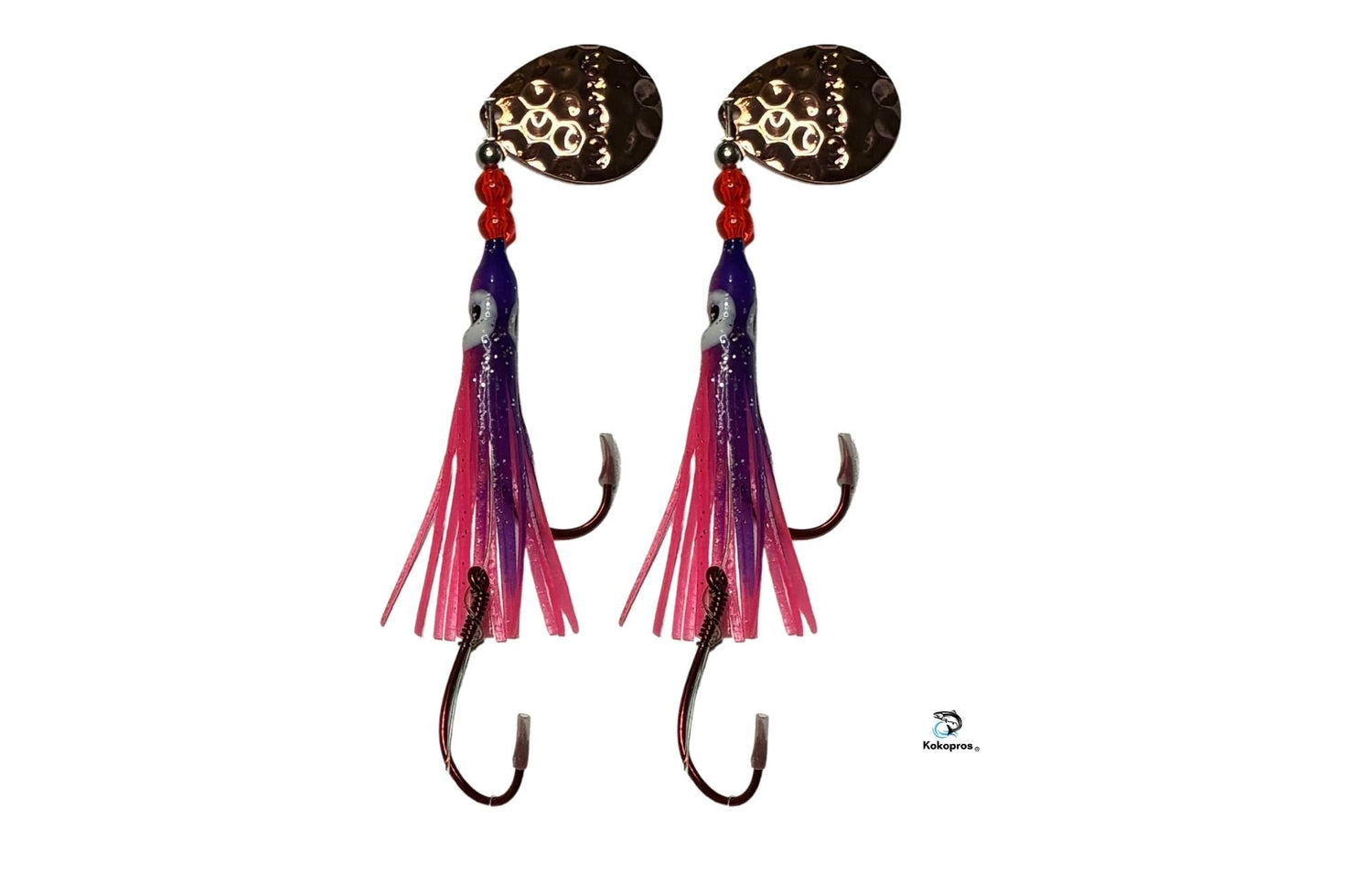 Salmon Hoochie Snell Hook Twin Pack