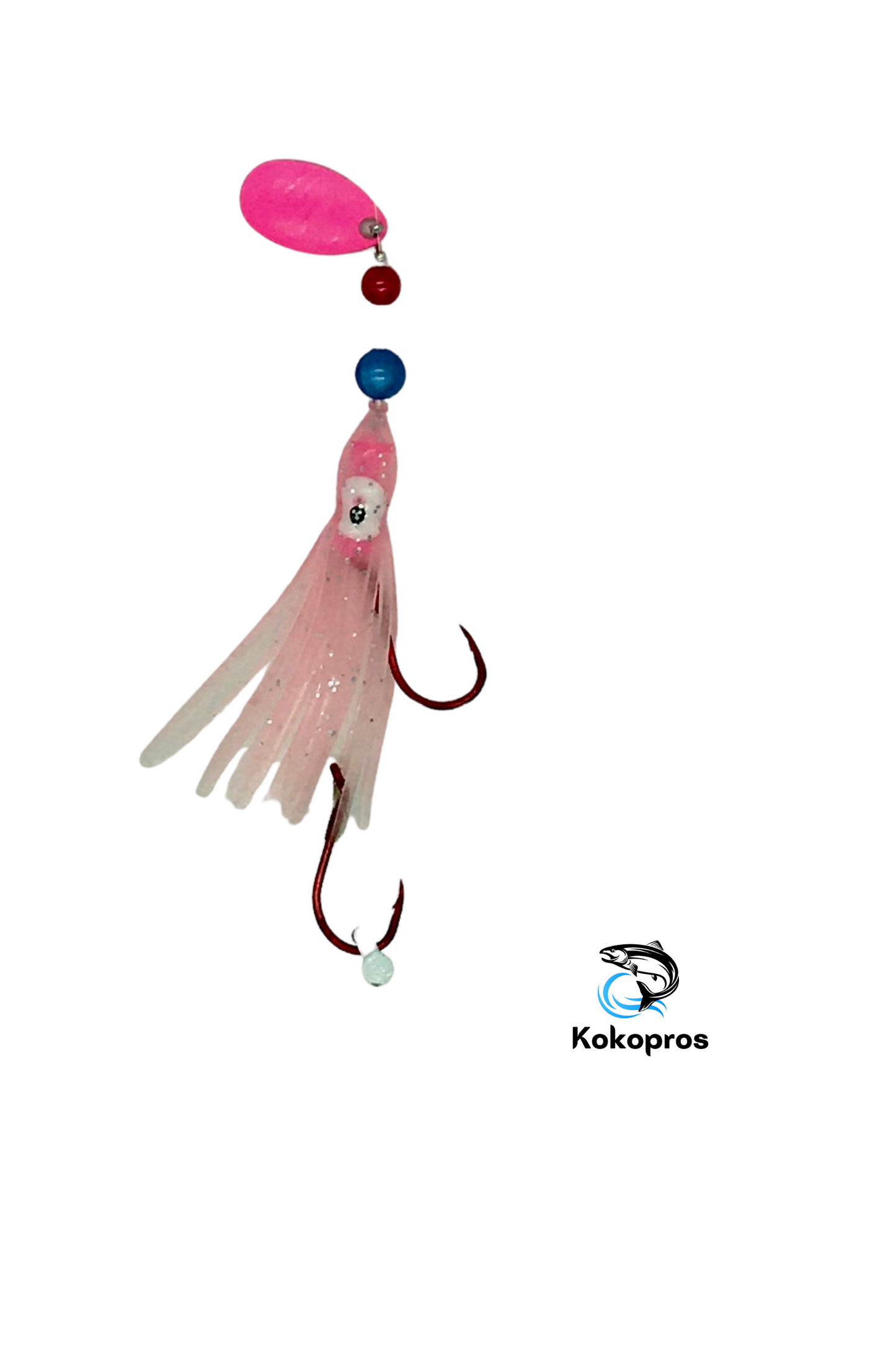 KOKOPROS®  Pink and Purple  Luminous Octopus Hoochies 6 cm  (Ready to fish)