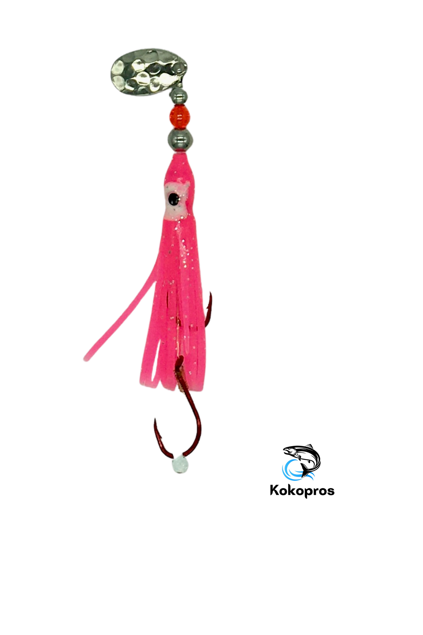 KOKOPROS®  Pink and Purple  Luminous Octopus Hoochies 6 cm  (Ready to fish)