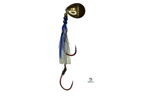 Salmon Tackle - Kokopros® Blue Magic  - 4/0 Octopus Snell-Luminous Salmon Hoochie Kokopros Spinner Blade (SNELL)