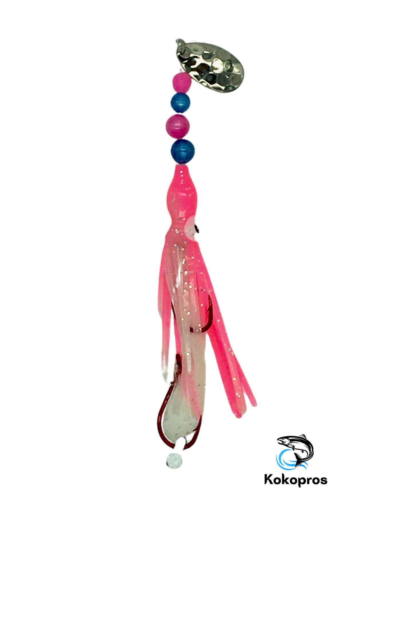 KOKOPROS®  Pink and Purple  Luminous Octopus Hoochies 6 cm  (Ready to fish)