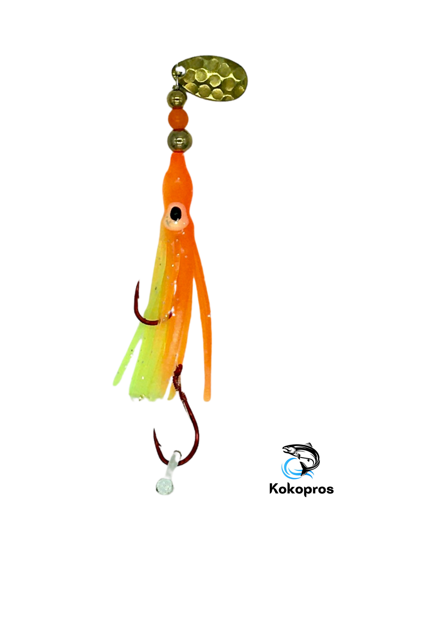 KOKOPROS®  Pink and Purple  Luminous Octopus Hoochies 6 cm  (Ready to fish)