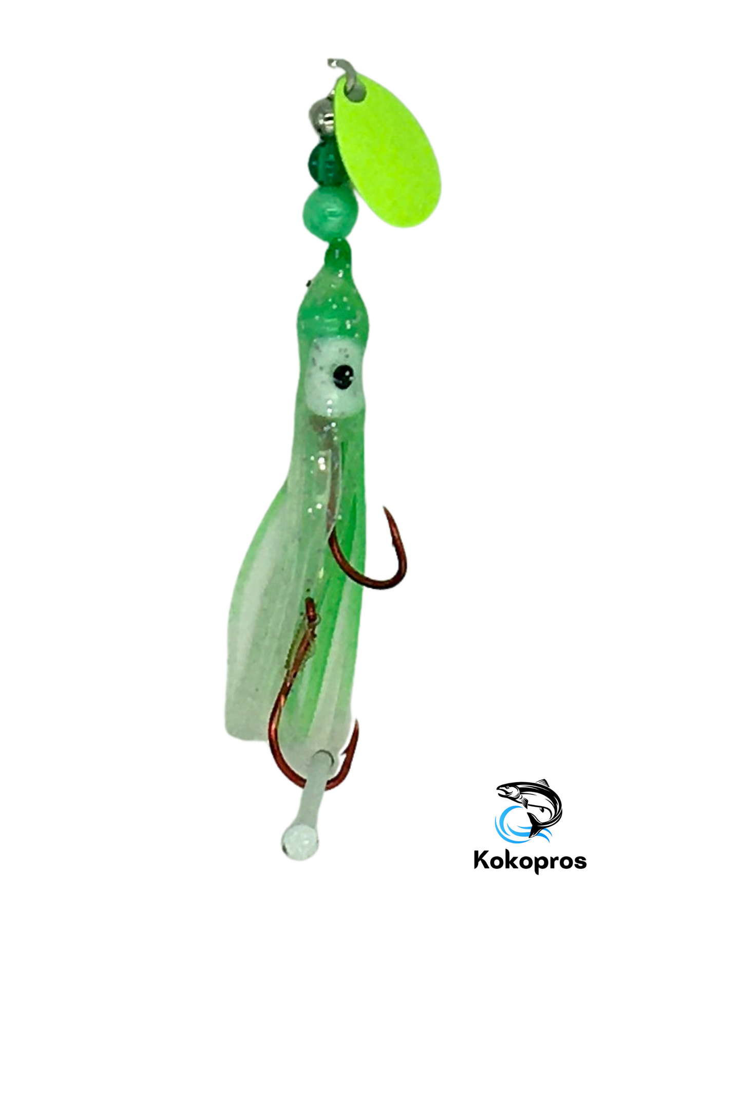 KOKOPROS®  Pink and Purple  Luminous Octopus Hoochies 6 cm  (Ready to fish)