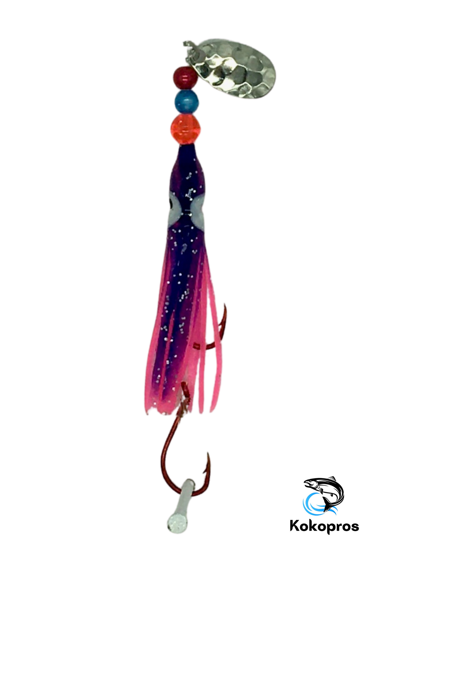 KOKOPROS®  Pink and Purple  Luminous Octopus Hoochies 6 cm  (Ready to fish)