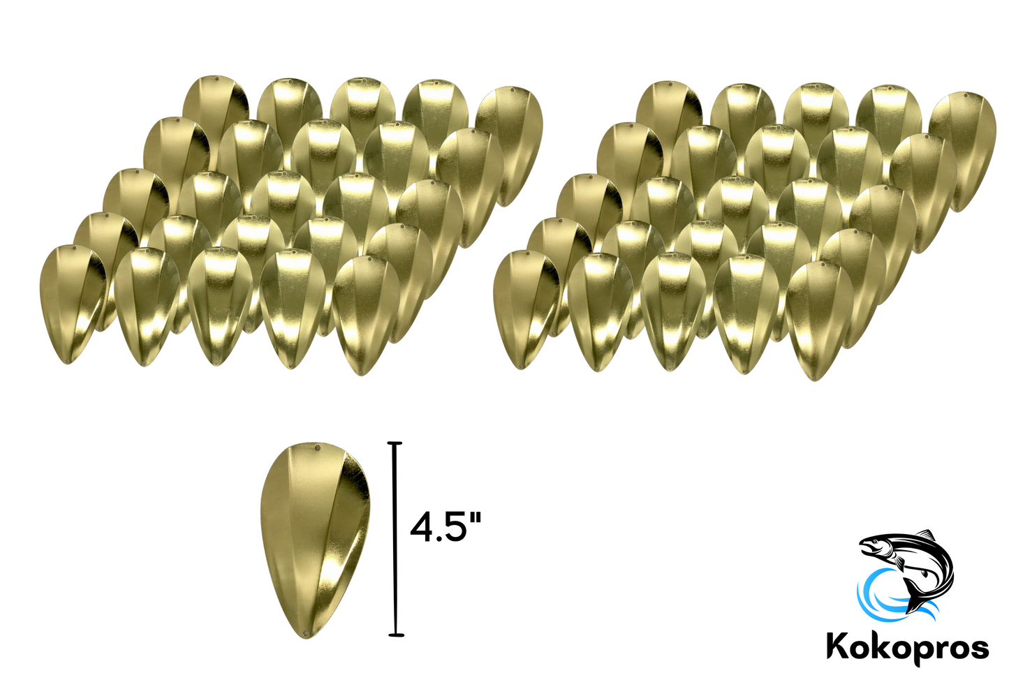 4 1/2" Original JET Dodger, Blanks (50PK)  (GOLD)