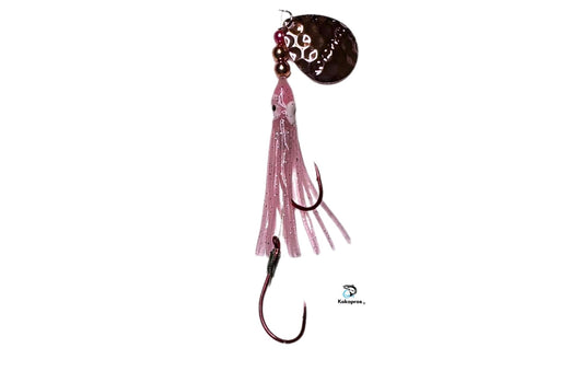 Salmon Tackle Kokopros® Light Pink - 4/0 Snells- Luminous Salmon Hoochie Kokopros Spinner Blade (SNELL