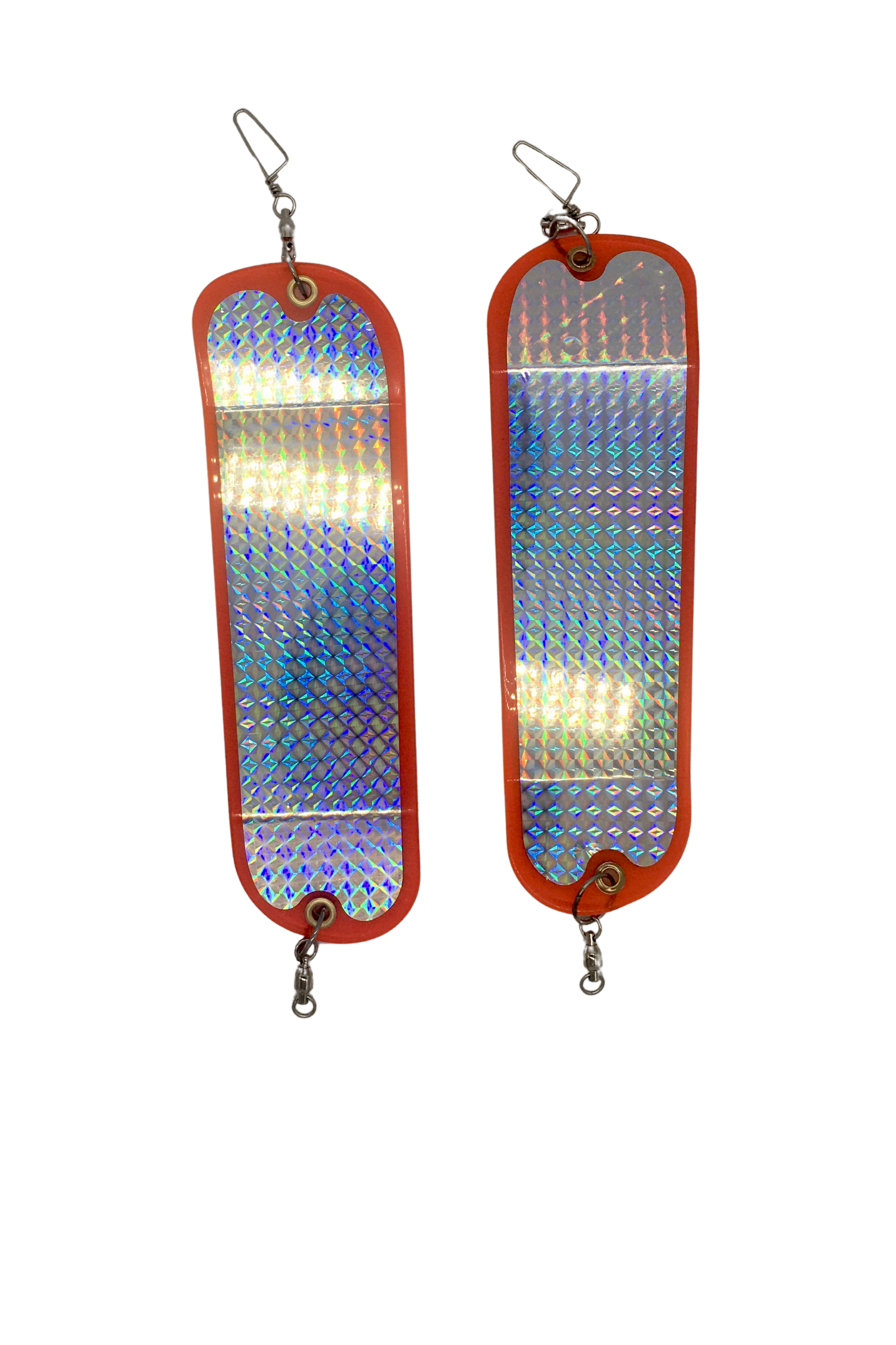 KOKOPROS® Kokanee Salmon Fishing Dodger Orange Machine 8-1/2" -Side to side action - Saltwater & Freshwater Use - 2-Pack