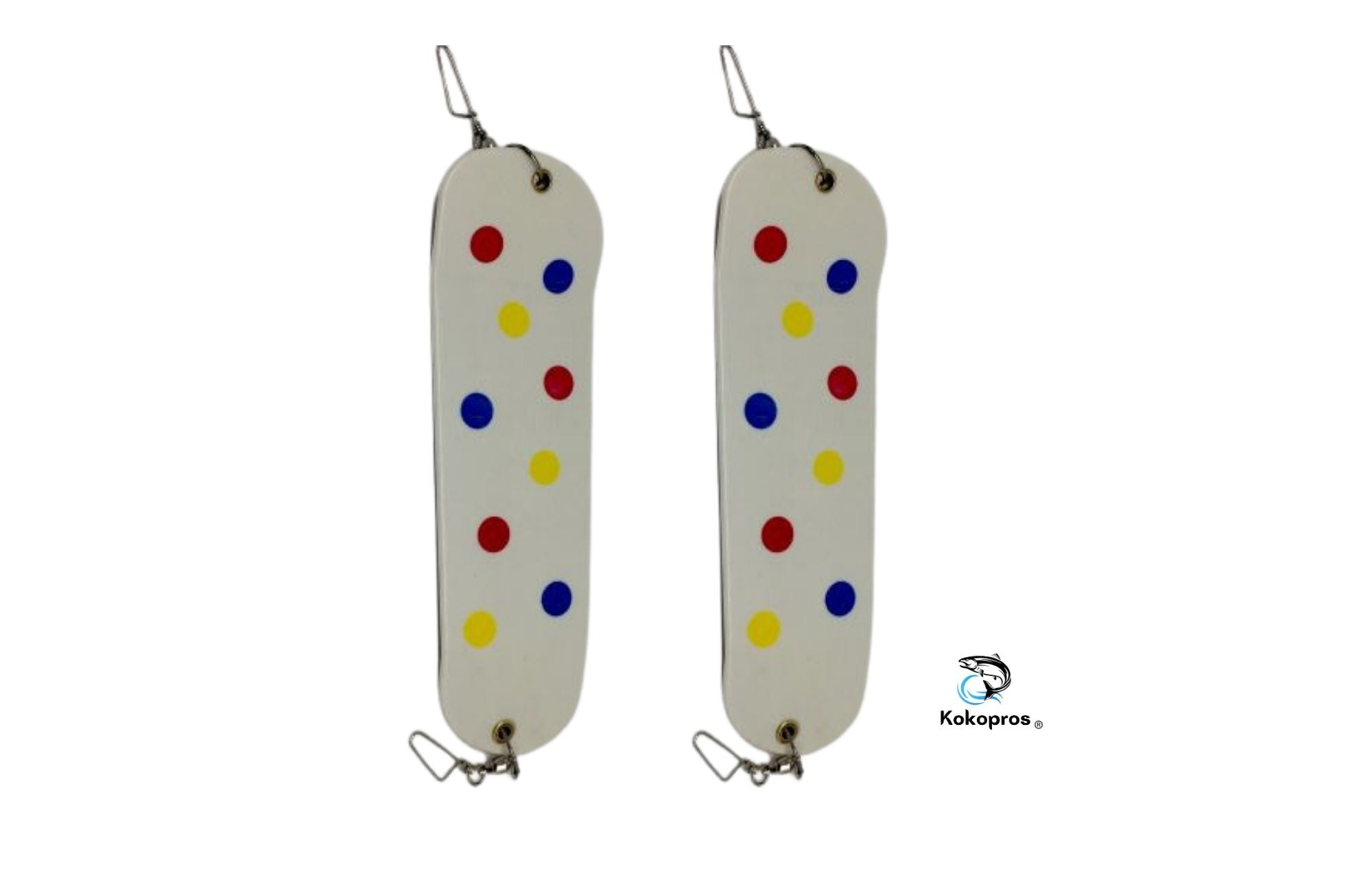 KOKOPROS®  8 1/2- inch Salmon Wonder Flashers  2 PK   Heavy Duty Hardware.