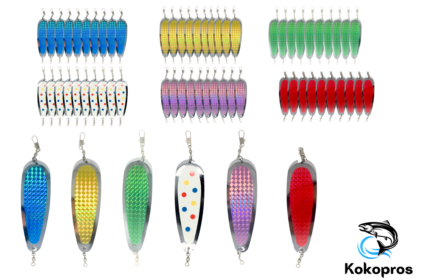 5 ½” Finished Teardrop Flashers, Combo Pack (60PK)