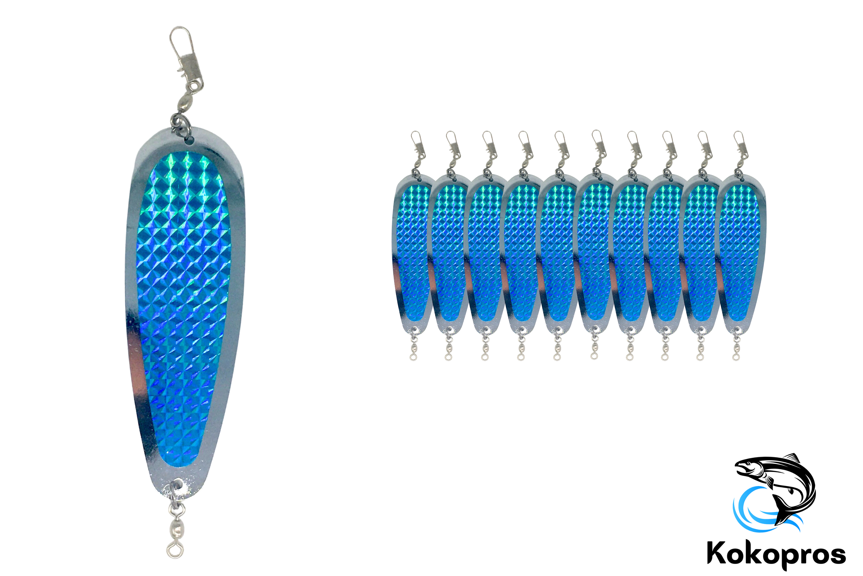 5 ½” Finished Teardrop Flashers, Blue Color (10PK) – KOKOPROS