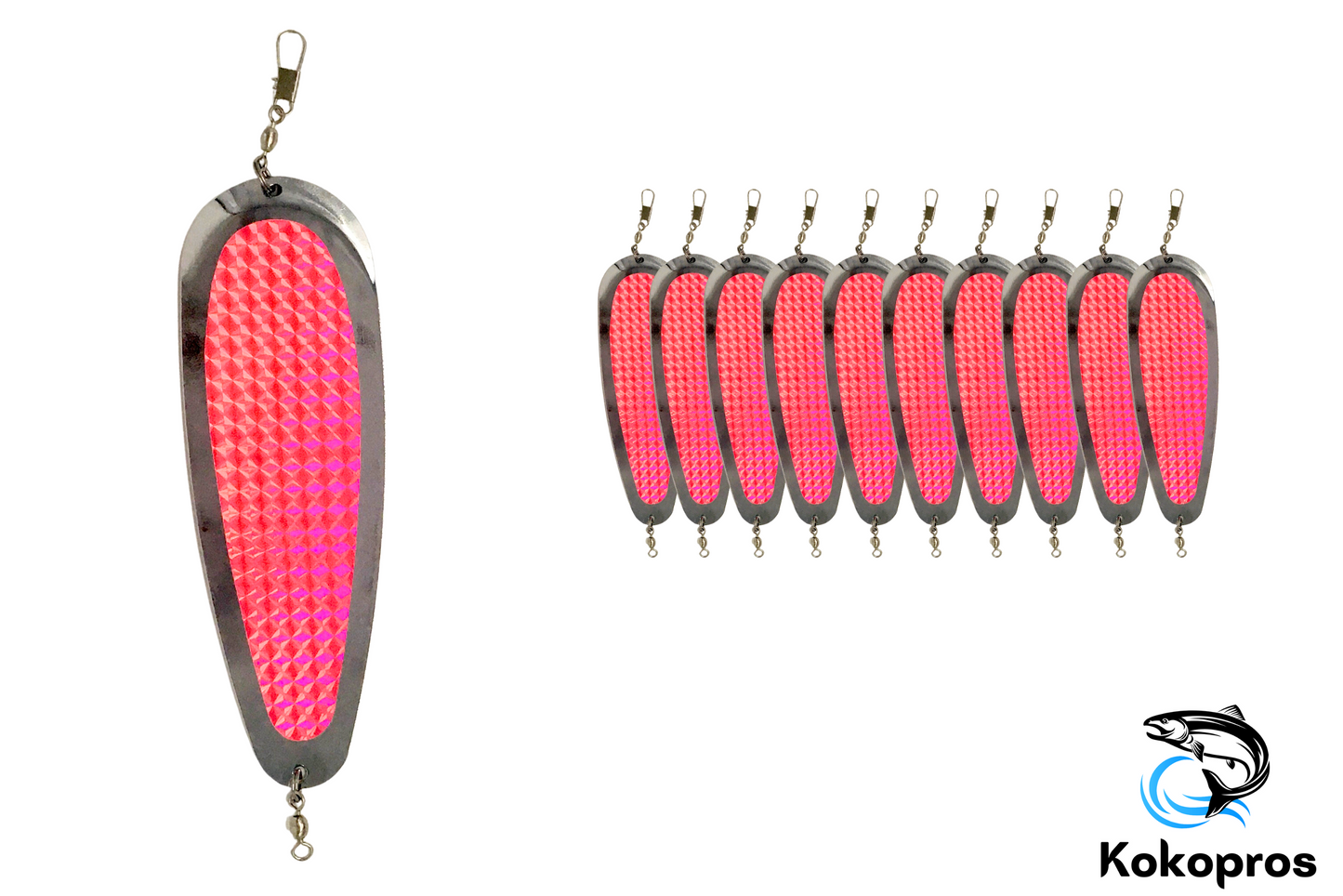 5 ½” Finished Teardrop Flashers, Hot Pink Color (10PK)