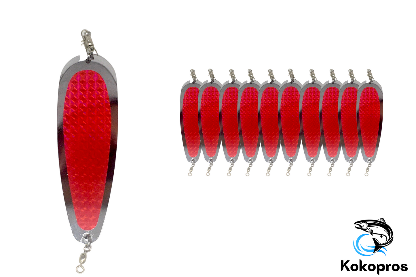 5 ½” Finished Teardrop Flashers, Red Color (10PK)